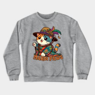 Mardi Gras cat Crewneck Sweatshirt